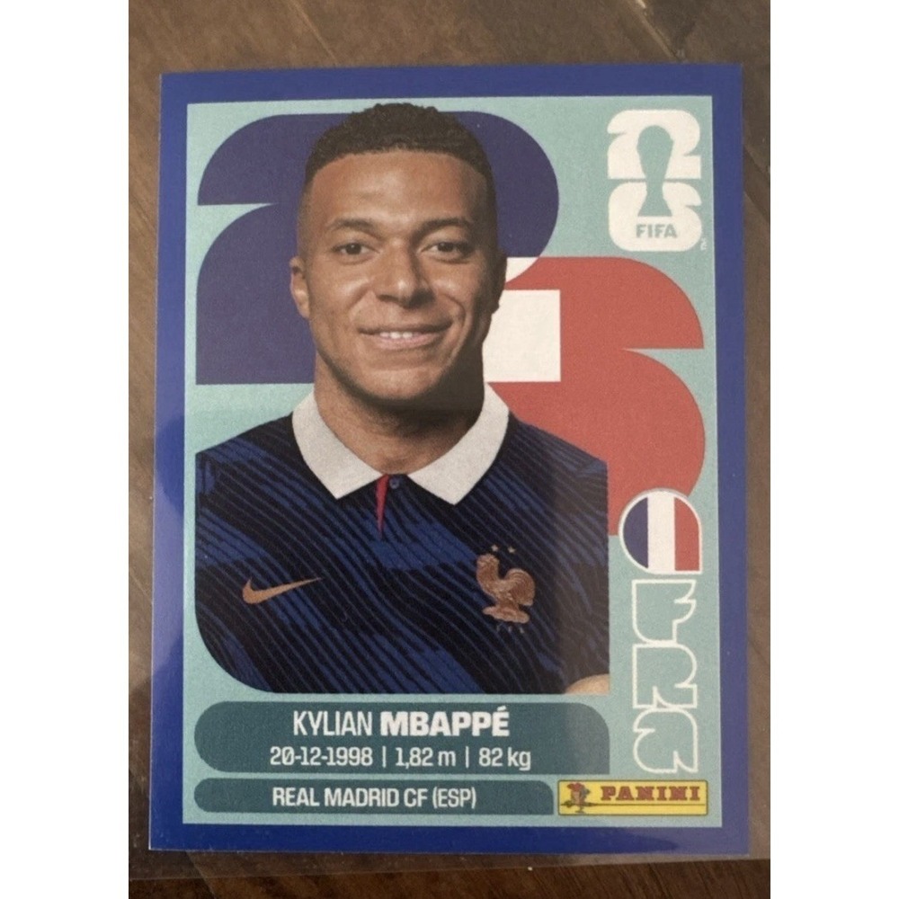 Panini 2026 sticker FIFA World Cup Kylian Mbappé France FRA20 Soccer